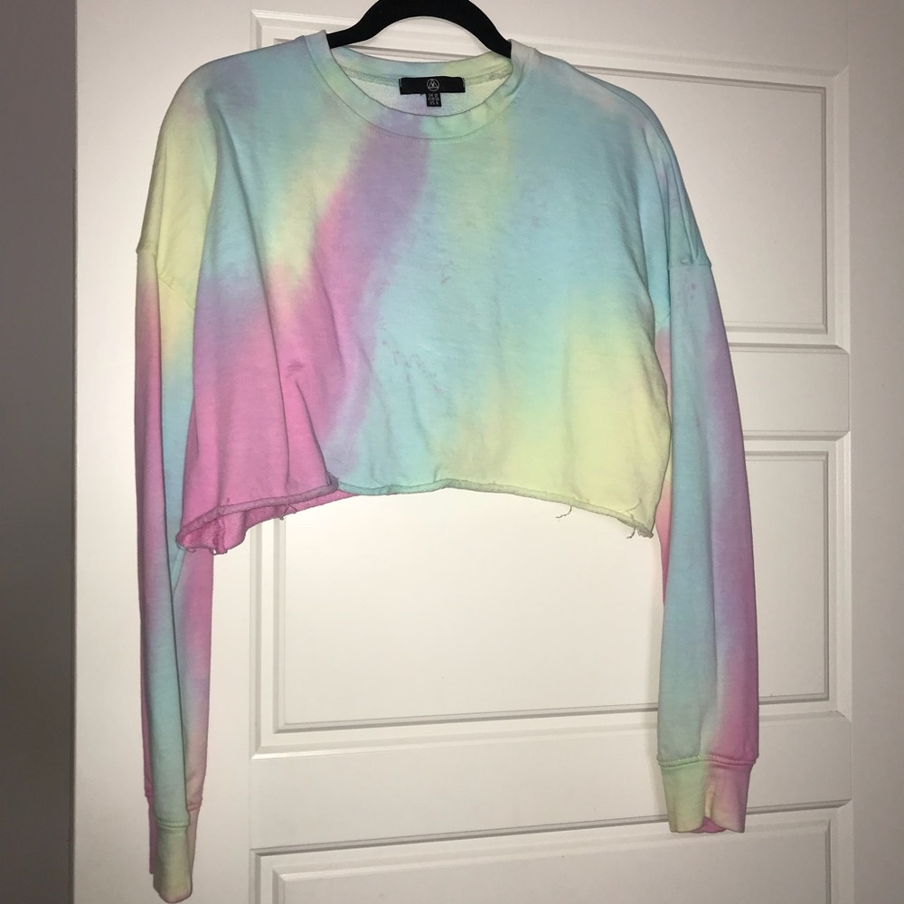 Tie dye cropped long sleeve